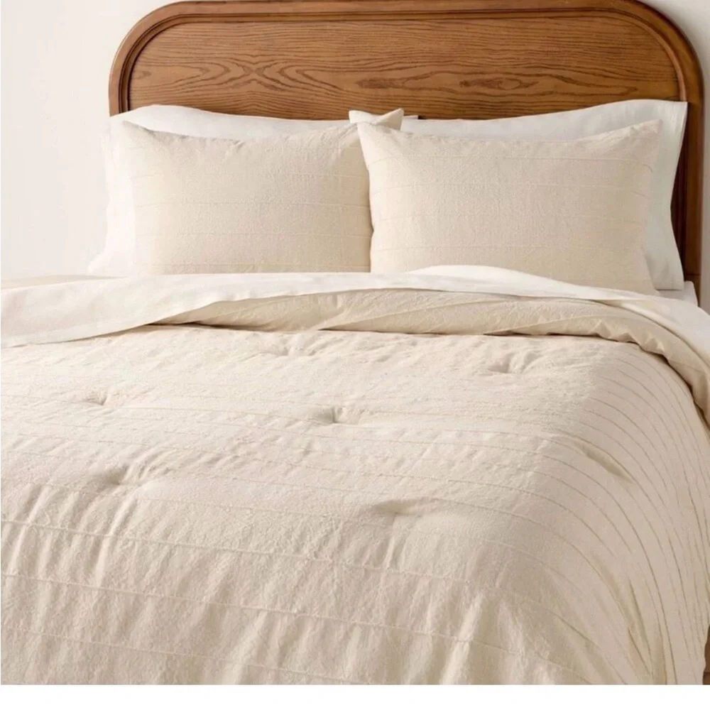 King Stitch-Stripe Comforter from Hearth & Hand™ with Magnolia.